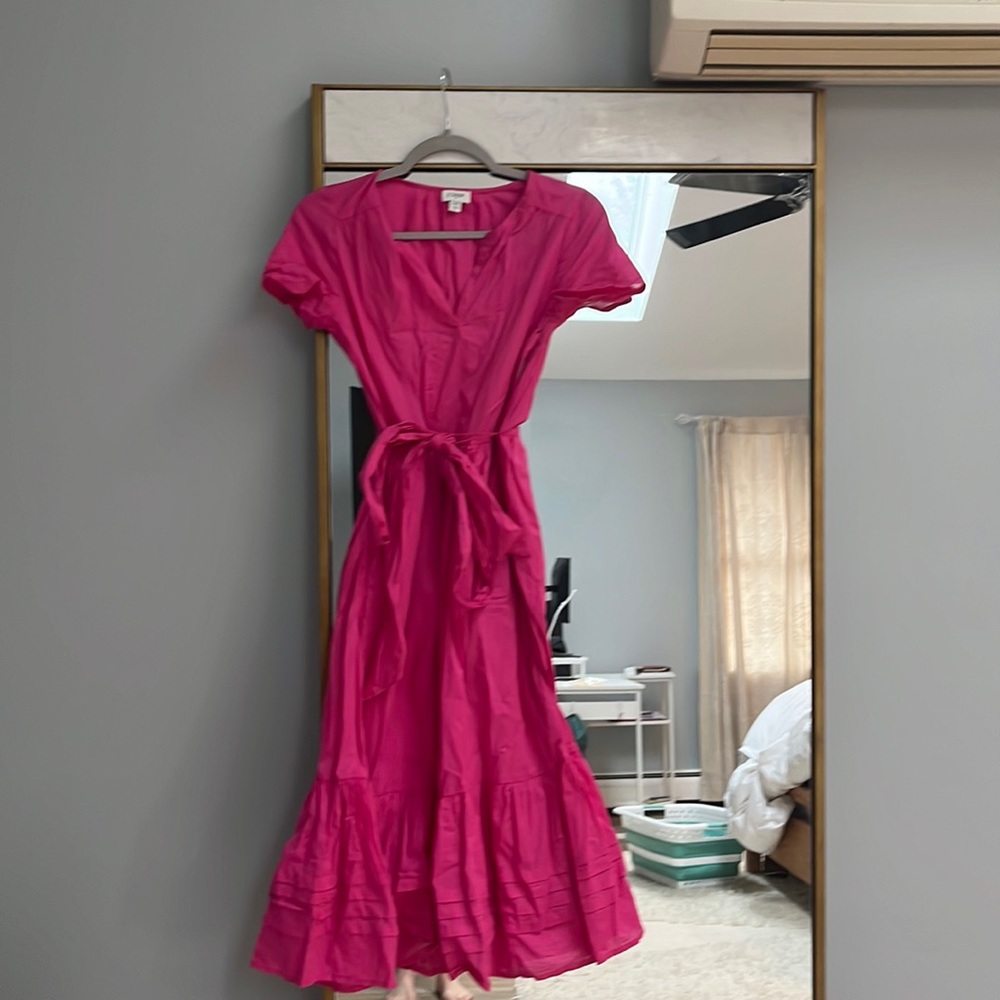 Bright pink J. crew dress